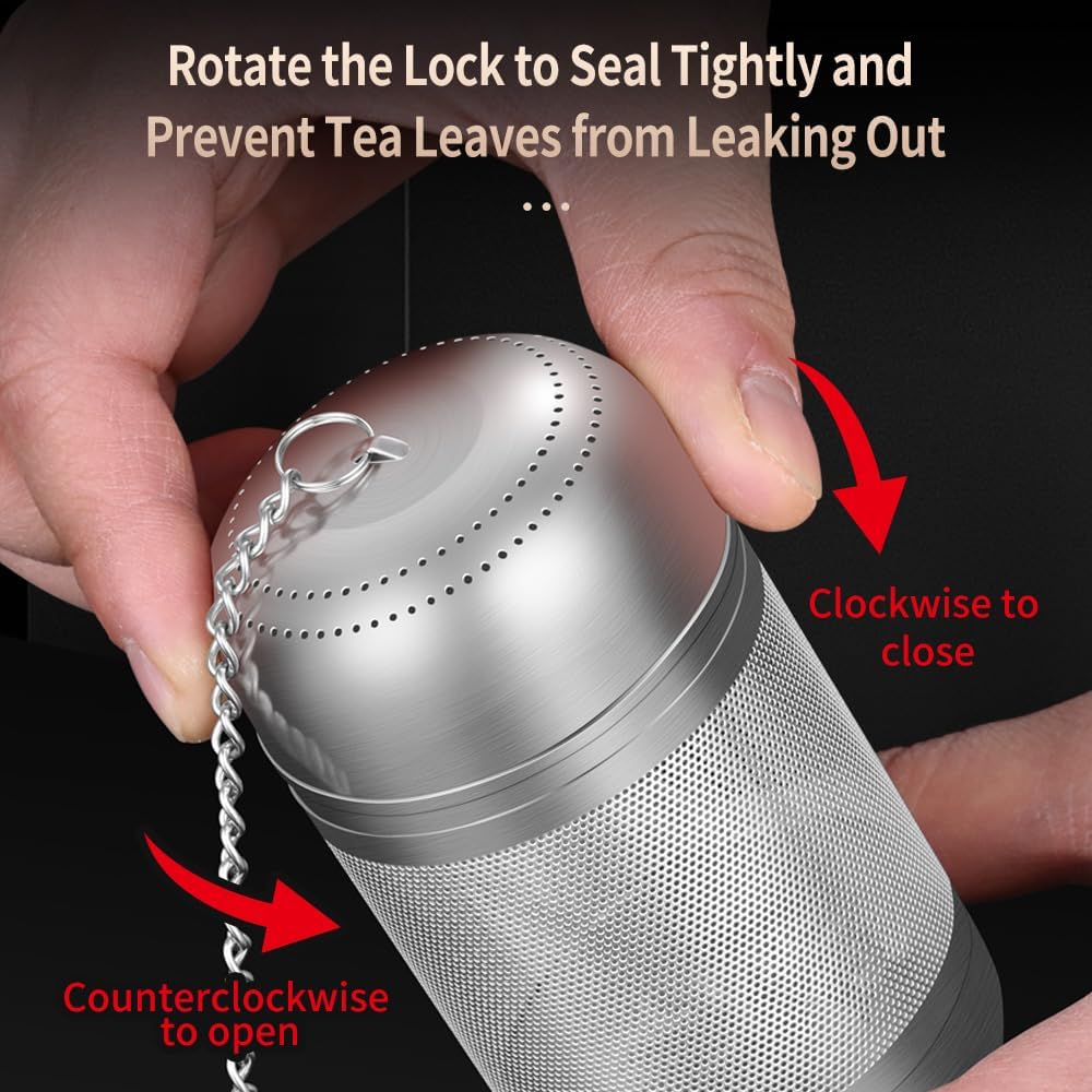 316 Stainless Steel Tea Infuser for Loose Tea &amp; Spice Infuser for Cooking, Extra Fine Mesh Tea Strainers, Steeper for Brew Tea, Spices &amp; Seasonings (1 Pack - Small)