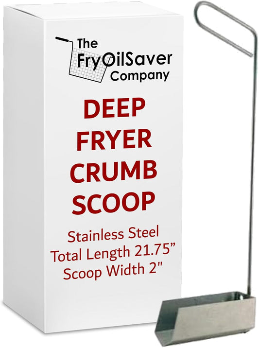 V-Shaped Deep Fryer Strainer Scoop, Frying Food Scoop, Skimmer Spoon, Deep Fryer Scooper, Oil & Food Crumbs Strainer for