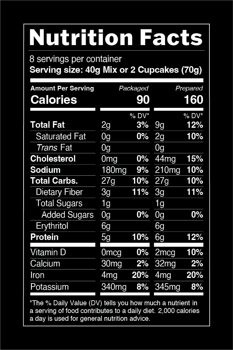 TruEats Cupcake & Cake Mix - French Vanilla: Low Glycemic