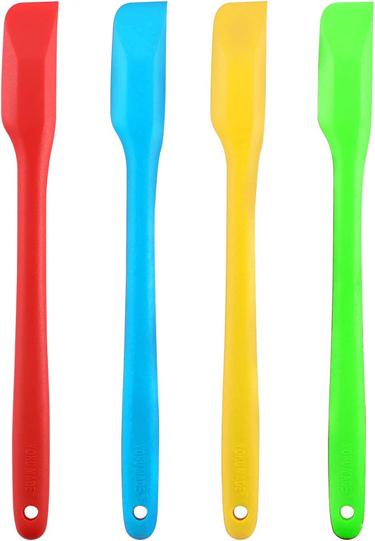 Yoku Made- Small Spatulas Set, Heat-resistant Mini Spatulas with Sharp and thin Edge, Nonstick Silicone Spreader, 10 Inches,