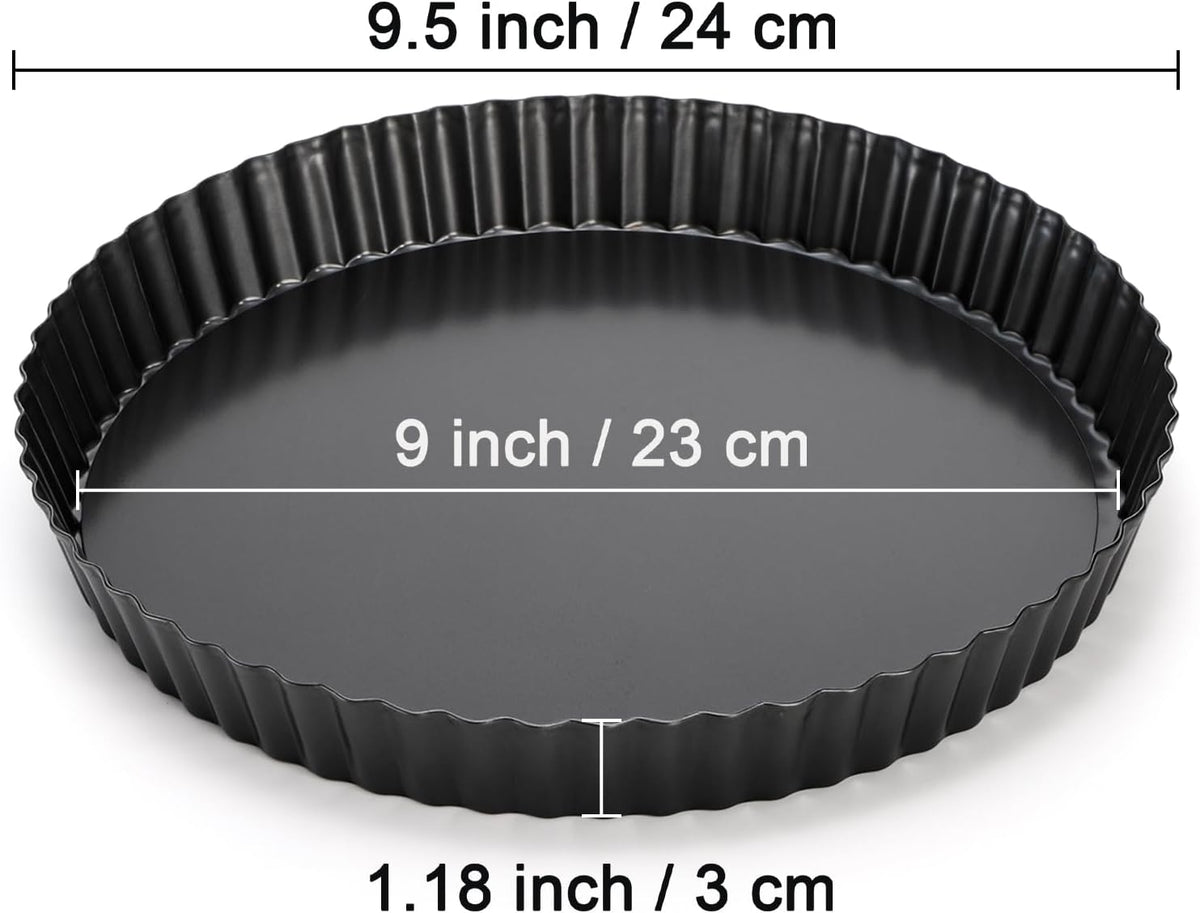 Tosnail 2 Pack 9 Inch Non-Stick Quiche Pan