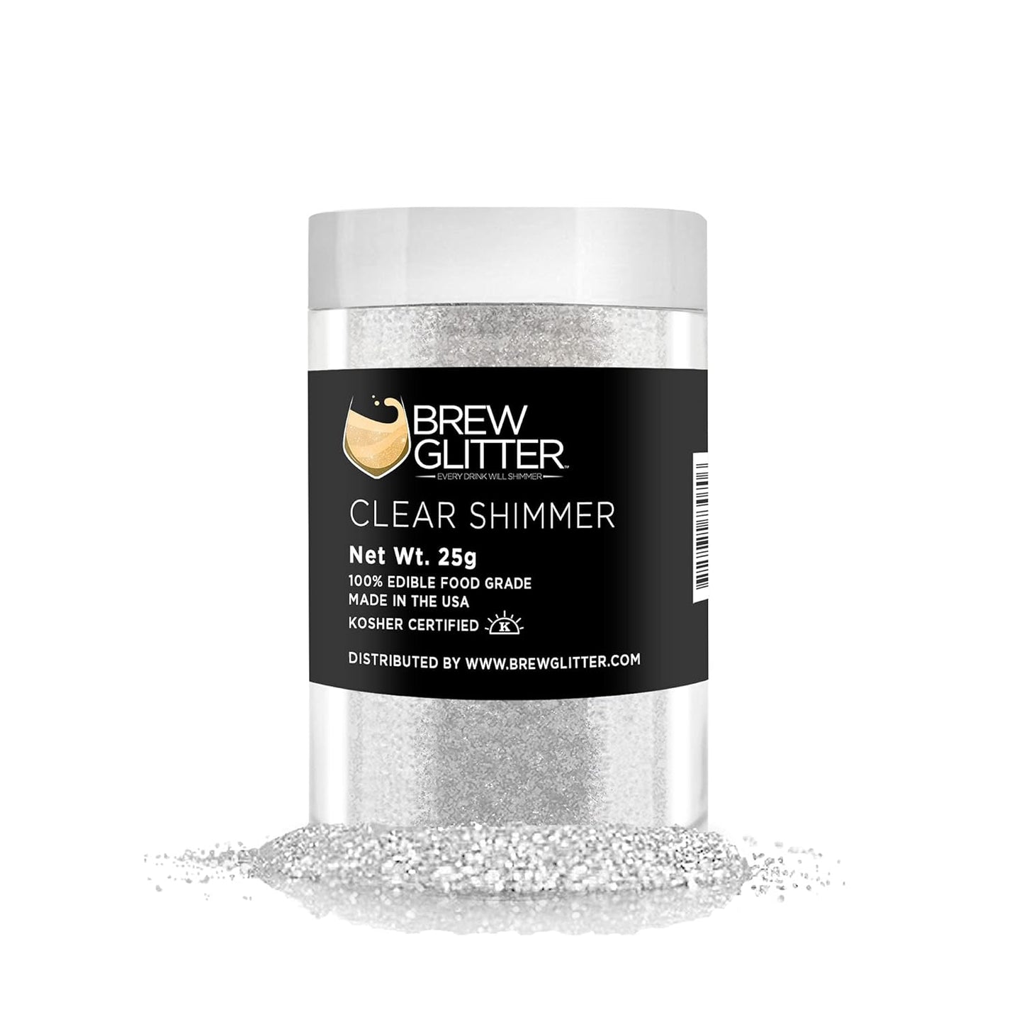 Clear Shimmer BREW GLITTER Edible Glitter For Drinks, Cocktails, Beer, Garnish Glitter & Beverages |