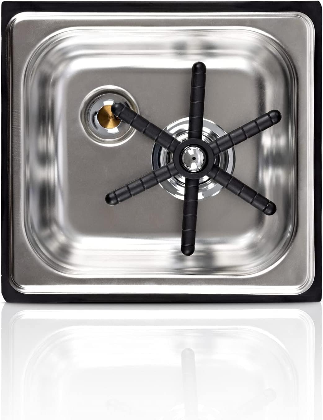 Coffee Armada Glass and Pitcher Rinser – Stainless Steel – High Pressure Auto Jet Washer Press – Essential item for Professional Coffee Shops and Bars 7.3” x 6.9” x 4.5”