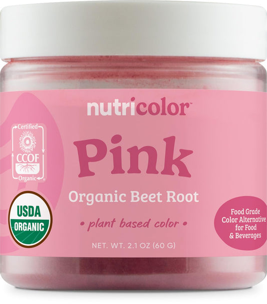 Nutricost Pink Plant Based Food Coloring From Organic Beet Root Powder (60 Servings) - Nutricolor Color Alternative For Food