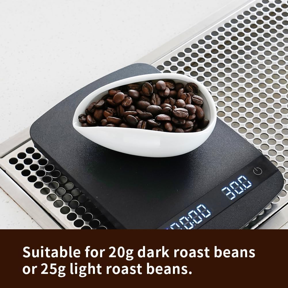 watchget Coffee Bean Dosing Cup &amp; RDT Spray Bottle Kit, White | 10ml Static Reducing Sprayer; Ceramic Single Dose Tray for Coffee &amp; Tea;Espresso Brewing Accessory for Home &amp; Espresso Bars