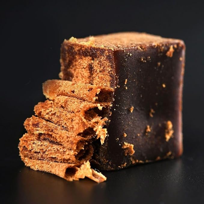 Pure Brown Sugar-Handmade dark brown sugar period-Sweetener for Cooking,Black Sugar from Yunnan, Additive-Free Original flavr (8.81oz)