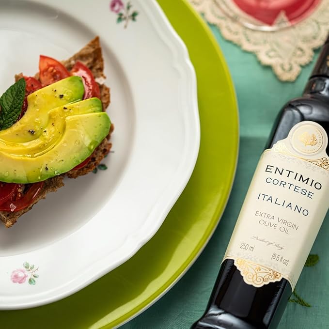Entimio Cortese Organic Italian Extra Virgin Olive Oil from Italy, 700+ mg/kg High in Polyphenols, 2025 Gold Winner, Tuscany Early Harvest evoo, Cold Extracted, Lab Tested - 16.9 fl oz