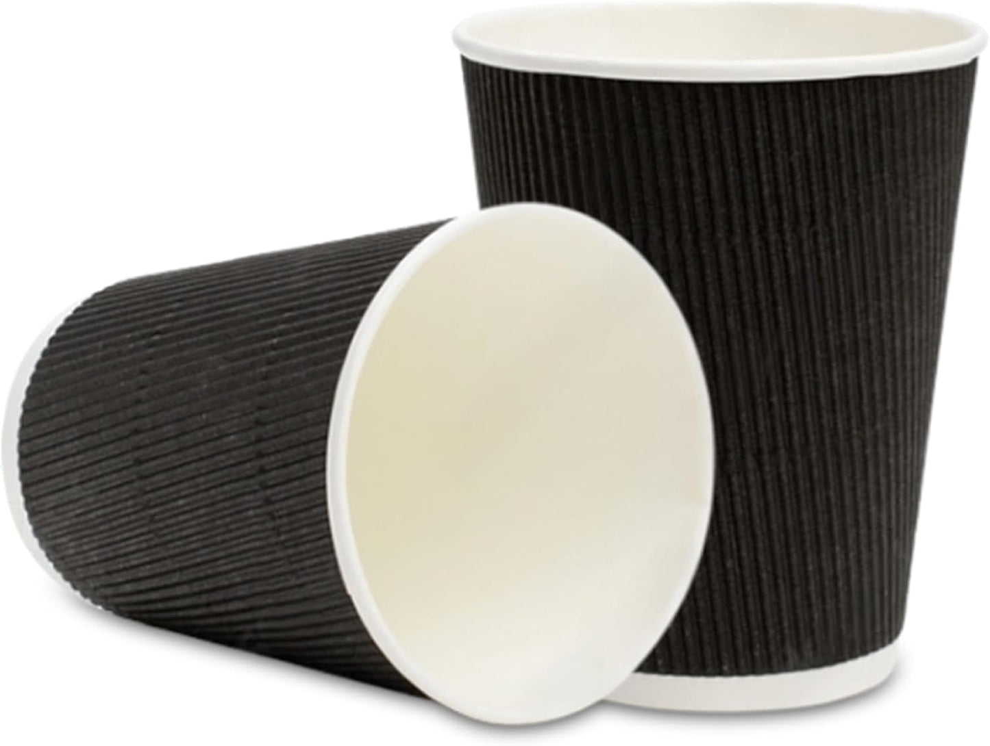 Restaurantware Coffee Cups 500 Pack of 12 oz Ripple Wall Insulated Coffee Cups Non-Slip Design Disposable Hot Beverage Drinkware For Cafe