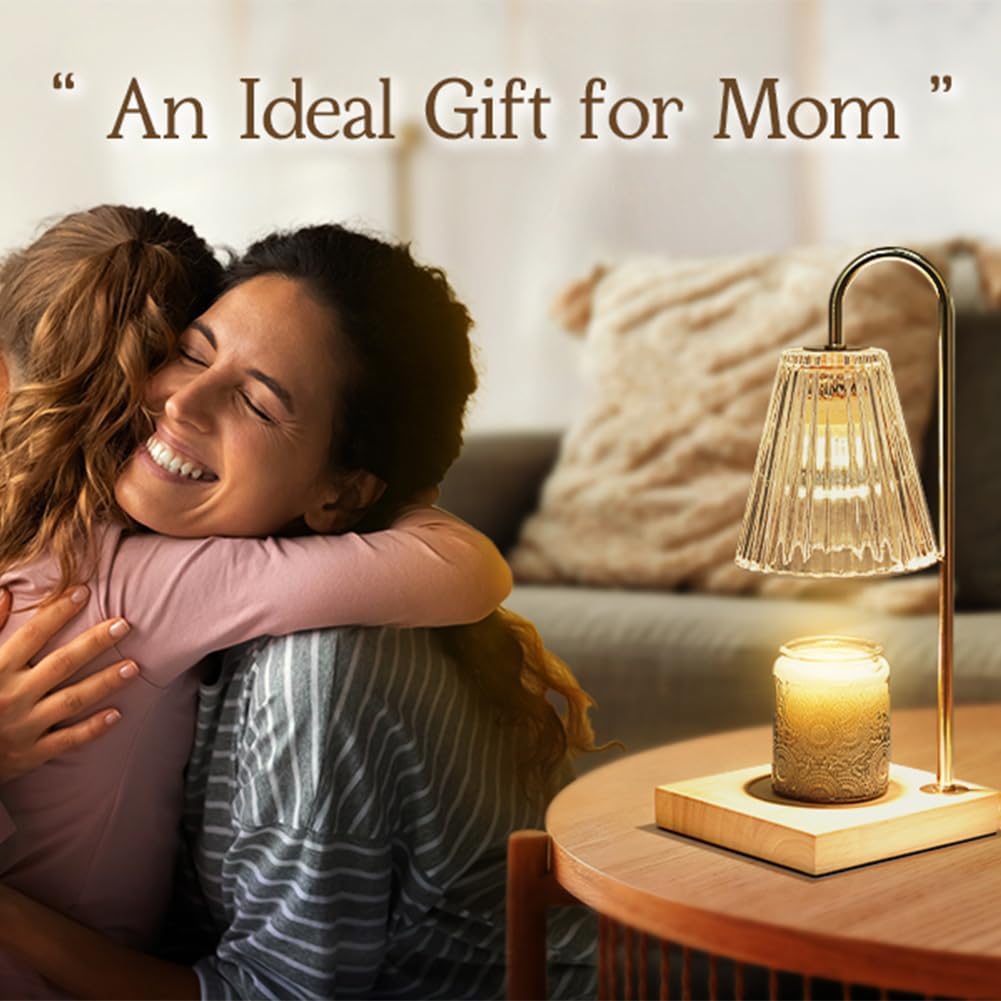 Marycele Candle Warmer Lamp with Timer, Dimmable Flower Wax Melter for Home