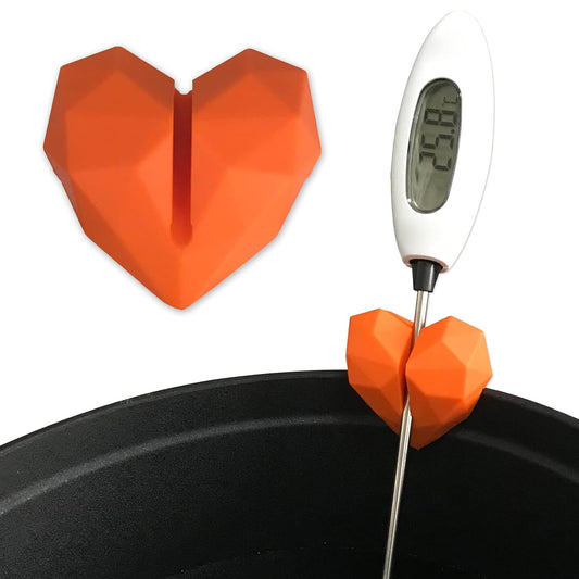 2Pcs Silicone Non-Scratch Pot Clip, Candy Thermometer Pot Clip for Candy Making, Hand-Free Holder to Measure Temperature of