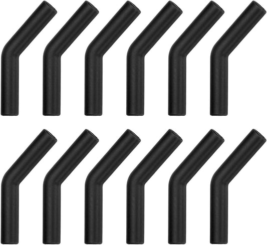uxcell 12Pcs Silicone Straw Tips, Silicone Straw Elbows Tip, Soft Reusable Metal Straw Covers Fit for 10mm/0.39" OD