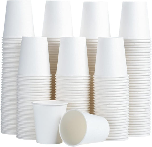 600 Pack 5 oz Paper Cups, Disposable Mini Bathroom Mouthwash Cups, Hot/Cold Drinking Cups, White Disposable Paper Cups for