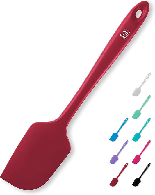 DI ORO - Large Silicone Spatula - 600ºF Heat-Resistant Spatula - Seamless Design - Pro-Grade Non-Stick Silicone Rubber with