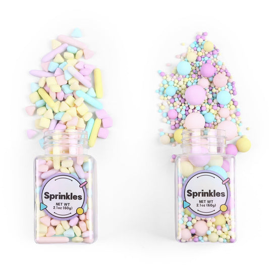 Edible Pearls for Cake Decorating, Matt Pearl Sprinkles, Pastel Sugar Sprinkles, Cube Sprinkles, Pearl Sprinkles for Cake,