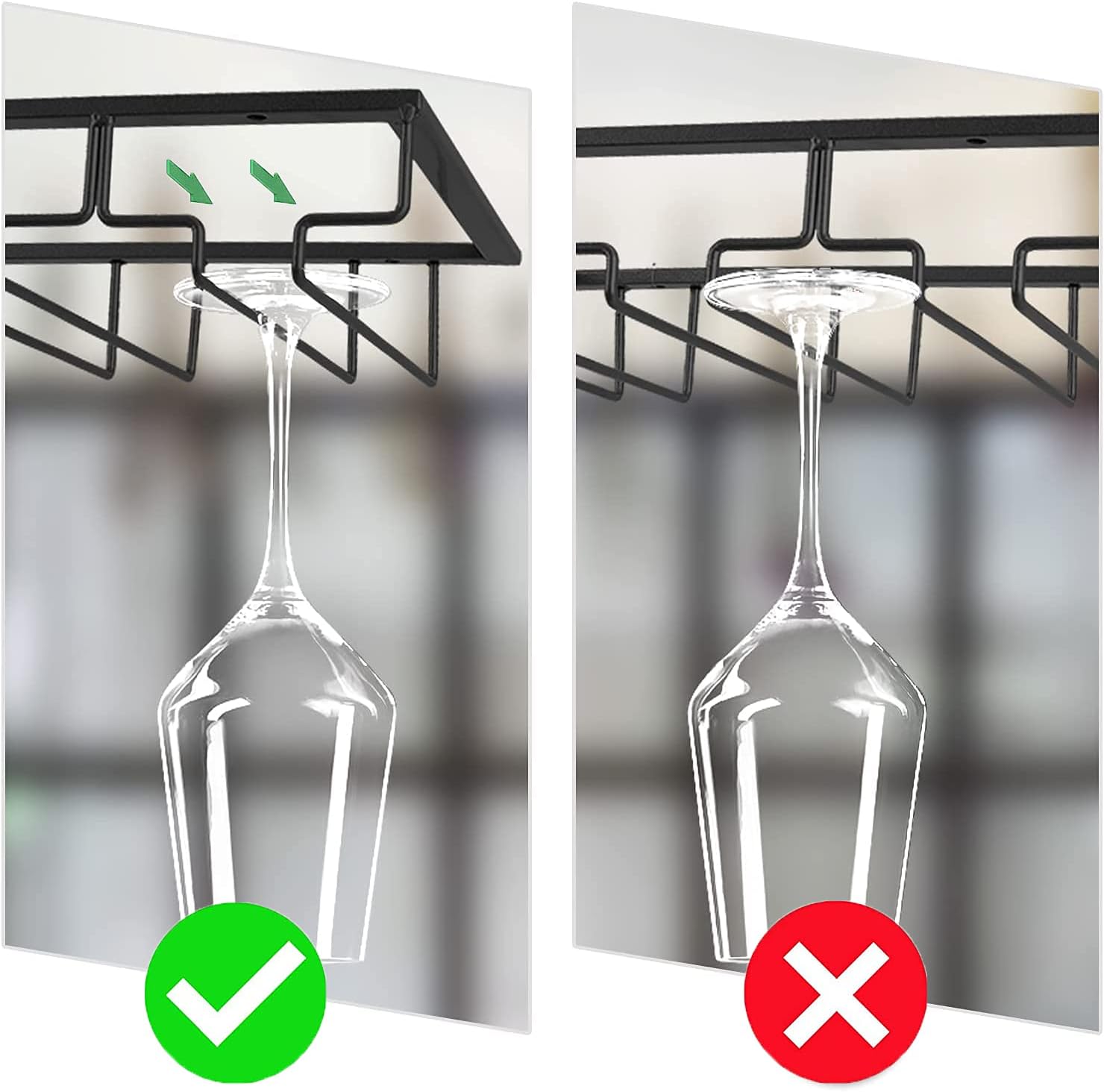 Wine Cup Holder Table Decoration Storage Hanger Metal Organizer for Bar Kitchen Stemware Rack Under Cabinet Stainless Steel