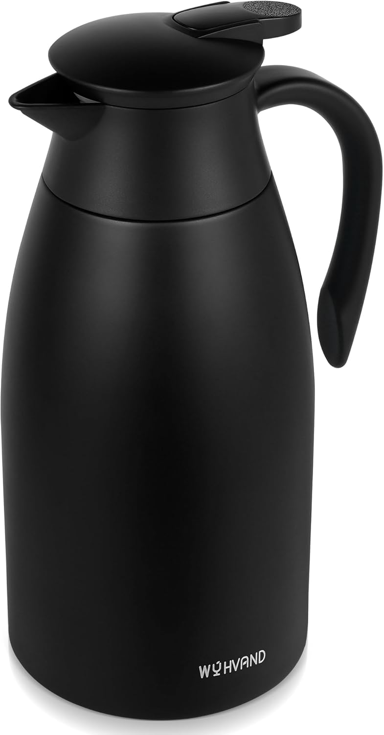 68 Oz Thermal Coffee Carafe, Stainless Steel Insulated Vacuum coffee crafts to keep coffee hot, 2 Li