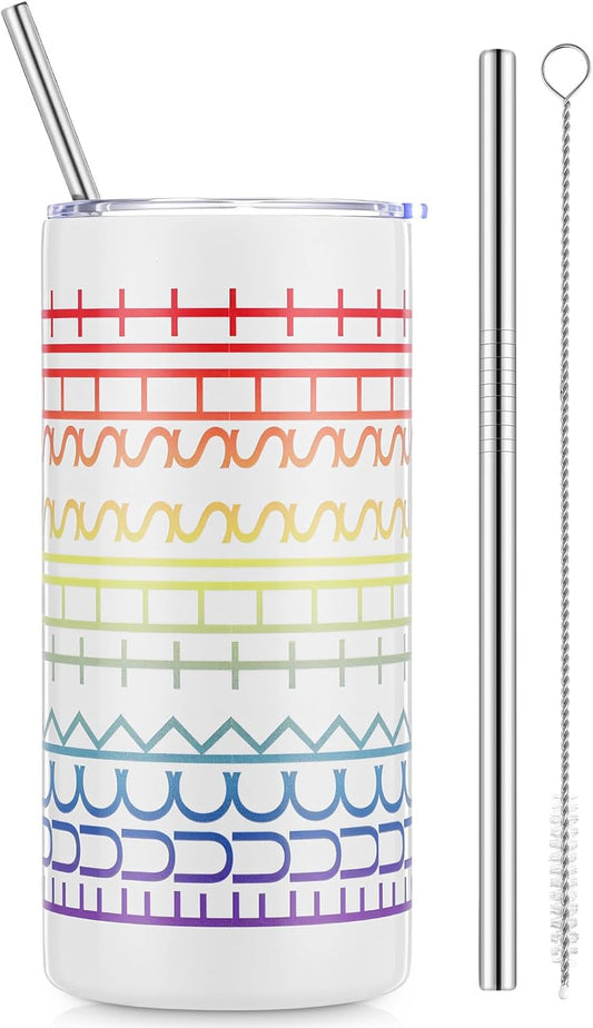 Geiserailie Hidden Message Tumbler Coffee Travel Insulated Mug Skinny Tumbler with Lid and Straw Gift Cup for Bestie Friend