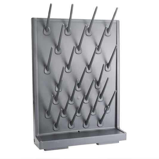 Lab Drying Racks - Lab Supply Pegboard Bench,27 Pegs Drying Rack Lab,Wall Mounted Test Tube Dryer,Detachable PP Lab Rack
