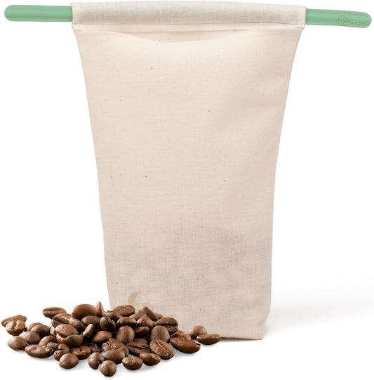 Food Huggers Sustainable Coffee Storage| Bulk Bean Bag | Eco-Friendly, Zero-Waste | BPA-Free, Dishwasher Safe Silicone |