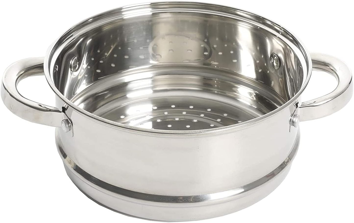Oster Dutch Oven with Steamer Basket 3-Quart - Sangerfield Stainless Steel, Stovetop Steamer for Vegetables, Rice & Tama