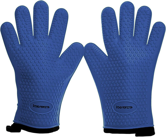 Kitchen perfection S Silicone Smoker Oven Gloves -Extreme Heat Resistant BBQ Gloves -Handle Hot Food Right on Your Grill