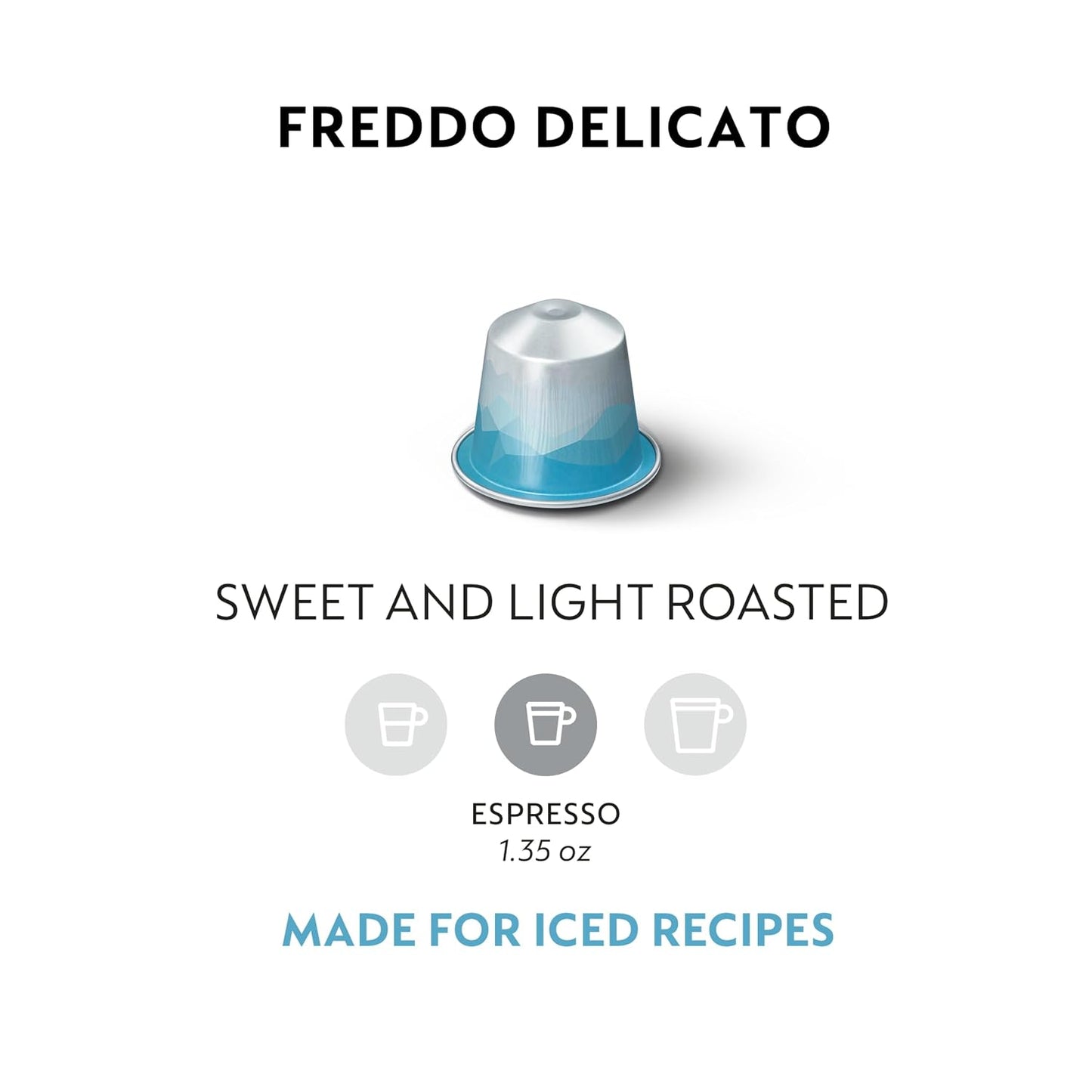 Nespresso Original, Freddo Delicato, 50-Count Coffee Pods | Capsules Pack of 1 Brews 1.35oz.