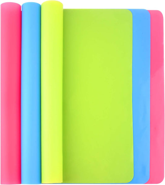 FEPITO 3PCS A3 Large Silicone Sheet for Crafts Jewelry Casting Molds, Multipurpose Silicone Mat, Reusable, Waterproof, Heat