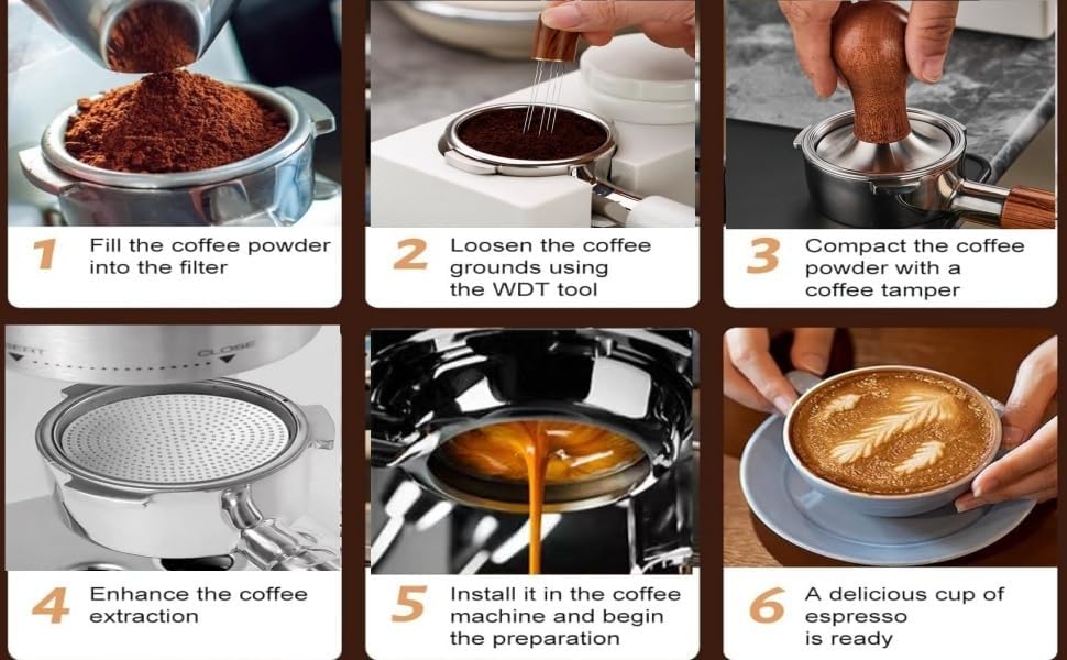 53.3mm Espresso Accessories Kit, 24PCS Coffee Tamper Set，Barista Kit, WDT Tool,stainlesss Frothing Pitcher, Stirrer, Tamper Mat, Latte Art Pen ， Coffee puck screen