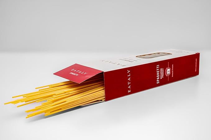 Eataly Italian Spaghetti Pasta Noodles - 500g (17 oz.) Box -Authentic Durum Semolina Wheat - Made in Italy- Dried Pasta for Gourmet Dining, 1 Pack