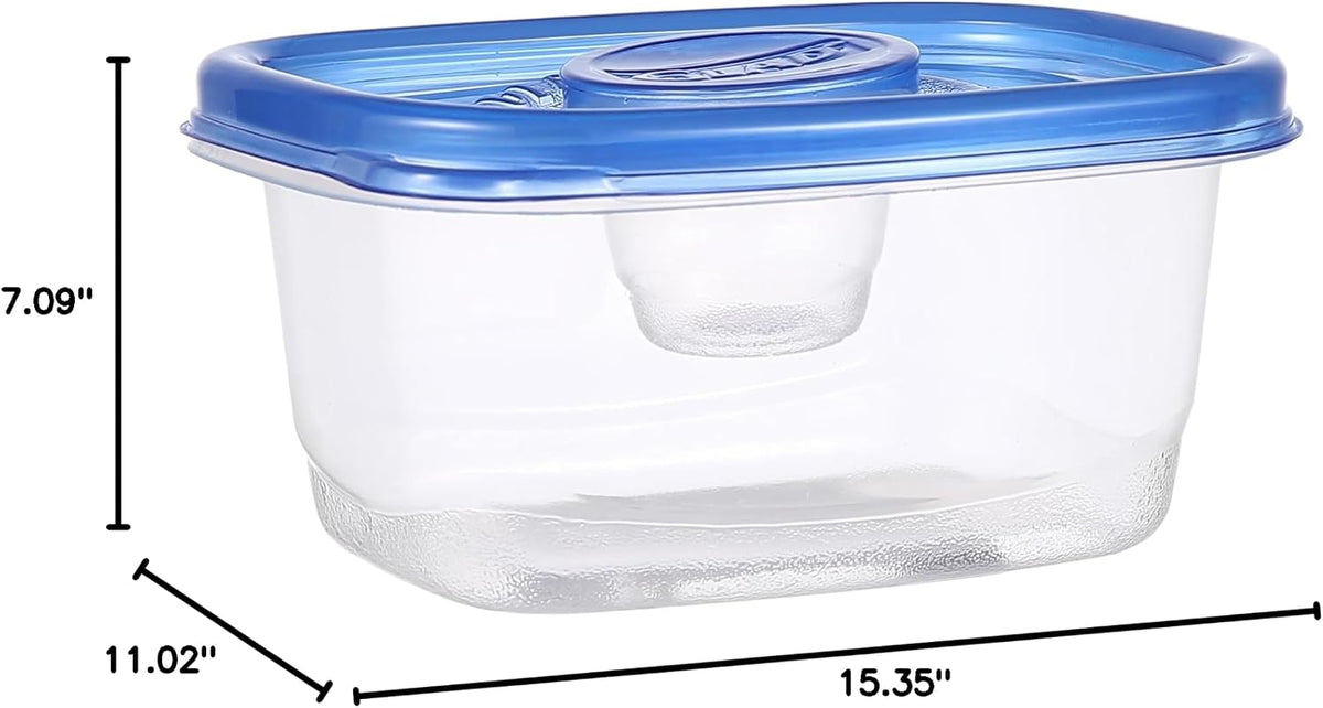 Glad GladWare To Go Snack Food Storage Containers - Medium Round - Meal Container Holds up to 24 Ounces of Food - Lock Tight Seal, 4 Count - 6 Pack