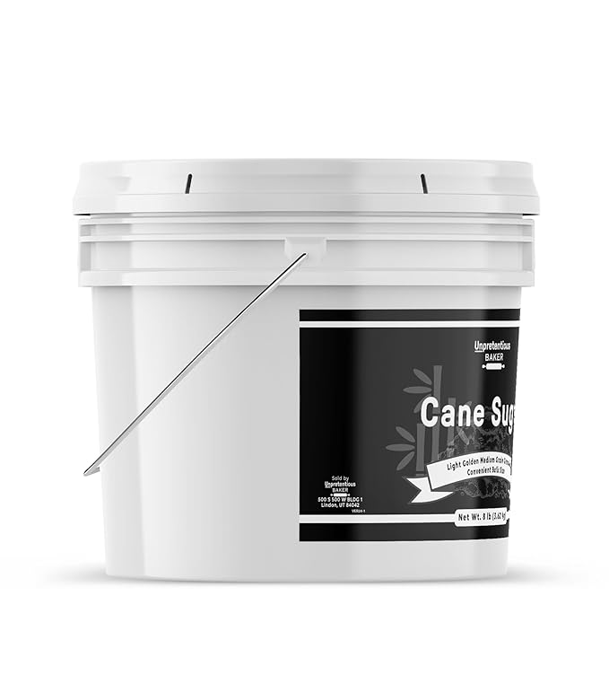 Unpretentious Cane Sugar, 1 Gallon Bucket, Kitchen Baking Staple, Granulated