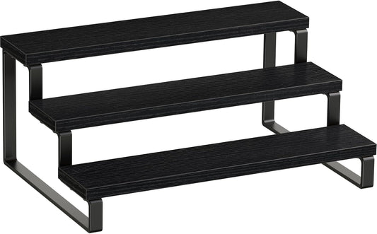 Giikin 3 Tier Spice Rack, Cabinet Organizer Shelf, Wooden Spice Rack for Countertop, Kitchen Counter Storage Shelves Cupcake