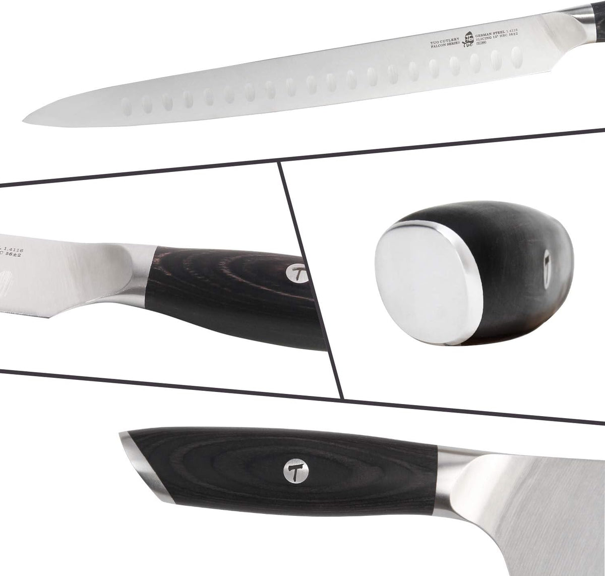 TUO Falcon Series 12-Inch Brisket Slicing Knife, German Steel