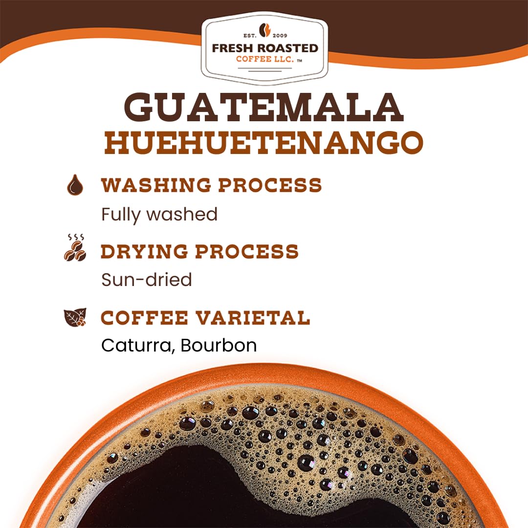 Fresh Roasted Coffee, Guatemala Huehuetenango K-Cup Pods for Keurig Brewers, Medium Roast, Kosher, 24 Count (Pack of 1)