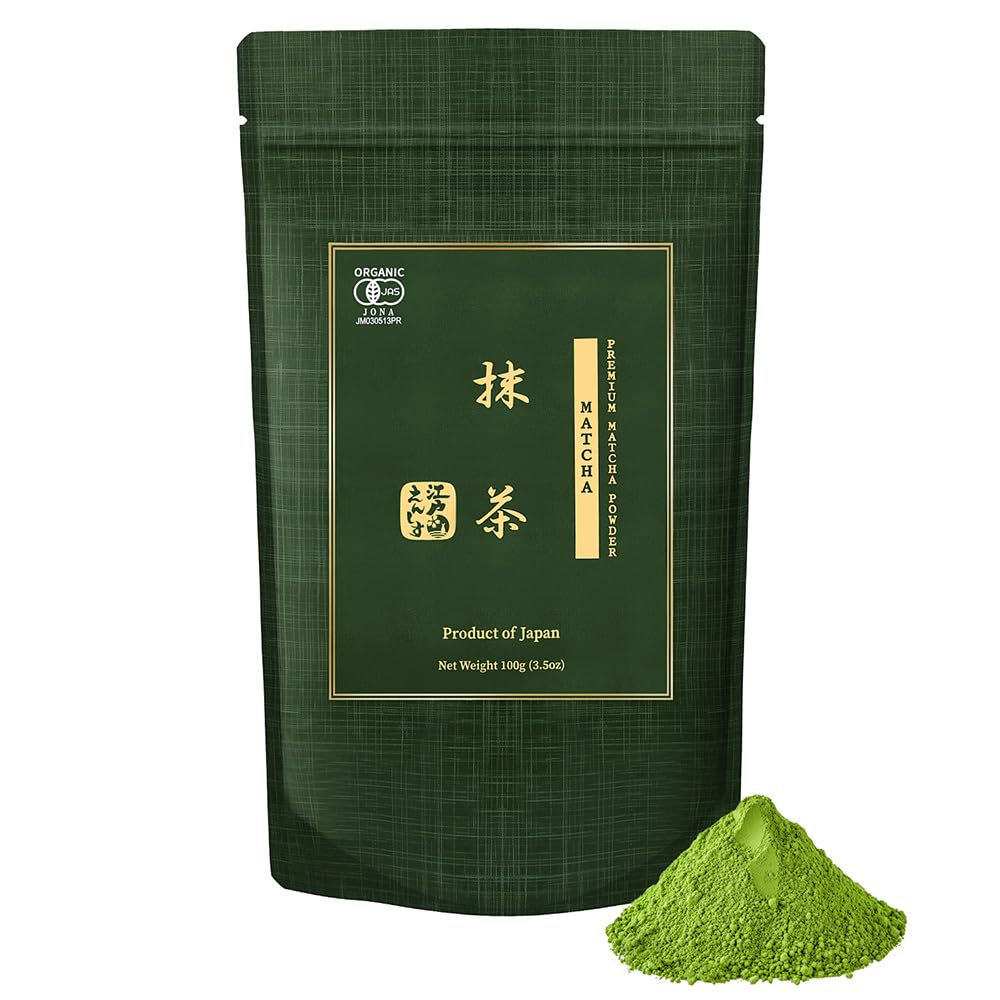 YEDOENSIS KYOTO Premium Matcha - Organic Matcha Powder (3.5 oz) | Japanese Matcha Green Tea Powder, Smooth Umami for Matcha Lattes, Grown and Crafted in Japan, Certified Organic