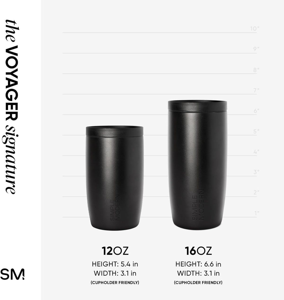 Simple Modern Insulated Travel Coffee Mug 360° Lid | 16oz | Beige | Voyager Ceramic-Lined Insulated Stainless Steel Coffee Tumbler, Iced Coffee Cup, Mug with Lid | Fits Cupholder, Almond Birch