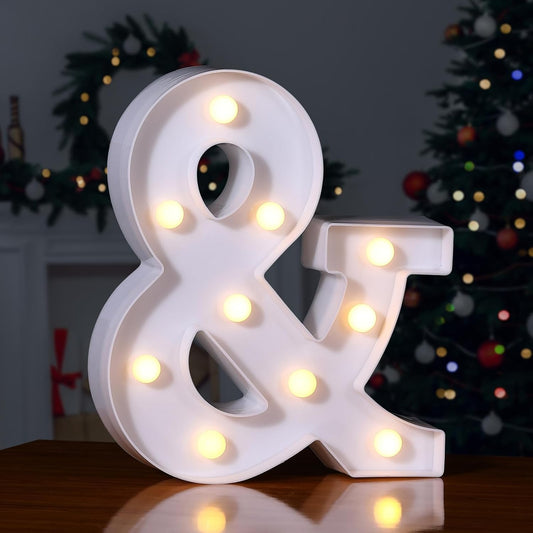 Foaky LED Letter Lights Sign Marquee Light Up Letters Sign for Night Light Wedding/Birthday Party Battery Powered Christmas