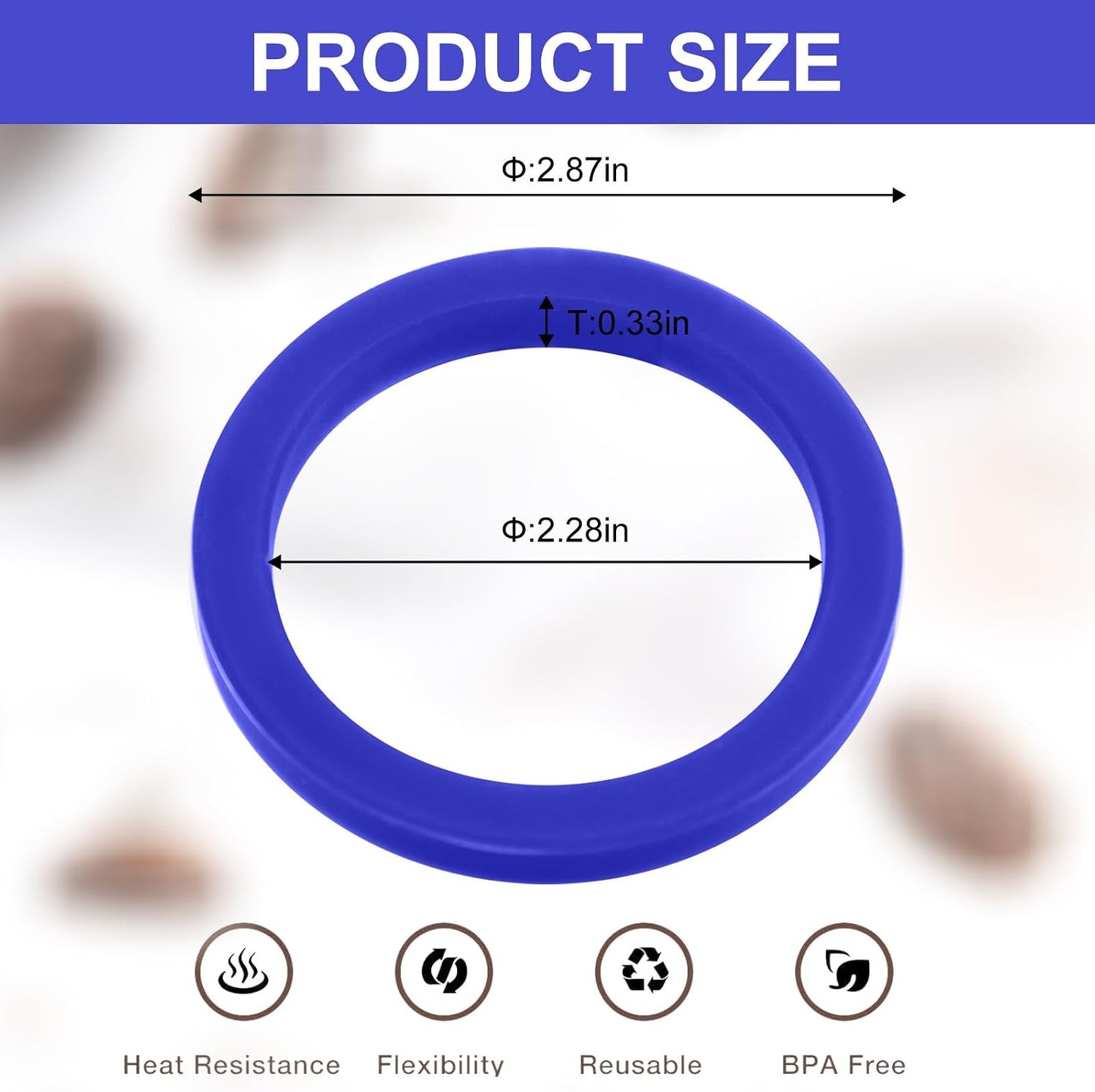 E61 Gasket 8.5mm Group Head Gasket for Gaggia E98, Blue