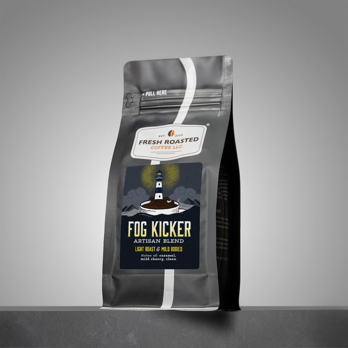 Fresh Roasted Coffee, Fog Kicker Drip Ground Coffee, Light Roast, Kosher, 12 oz