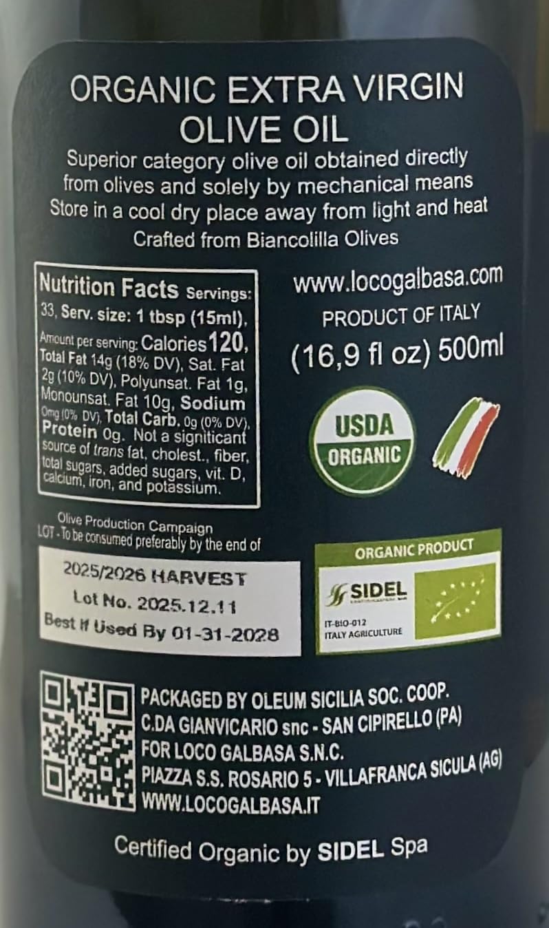 Galbasa - Organic Olive Oil from Sicily