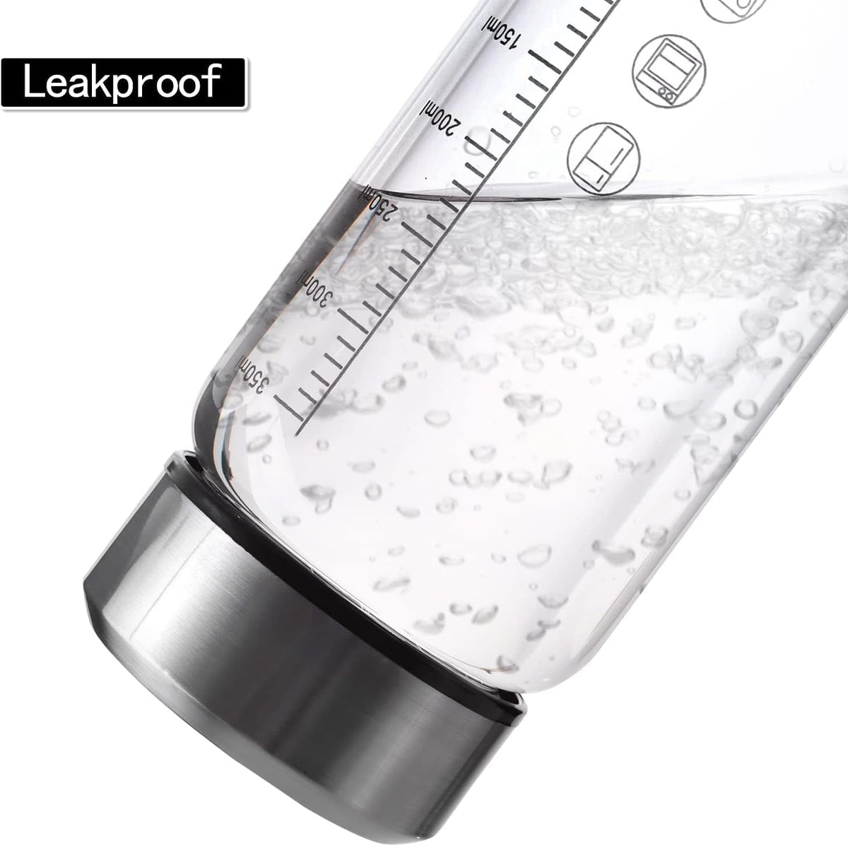 12Oz Small Glass Water Bottle with Lid and Sleeve