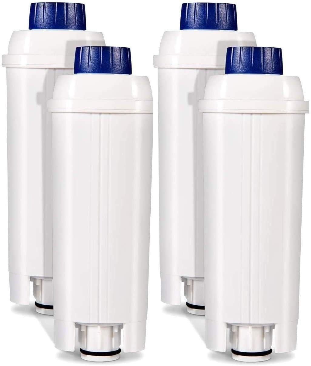 4 Pack Water Filter Compatible with De'Longhi Coffee Machine | Compatible with ECAM, ESAM, ETAM, BCO, EC. (Pack of 4)Reduces Limescale, Chlorine