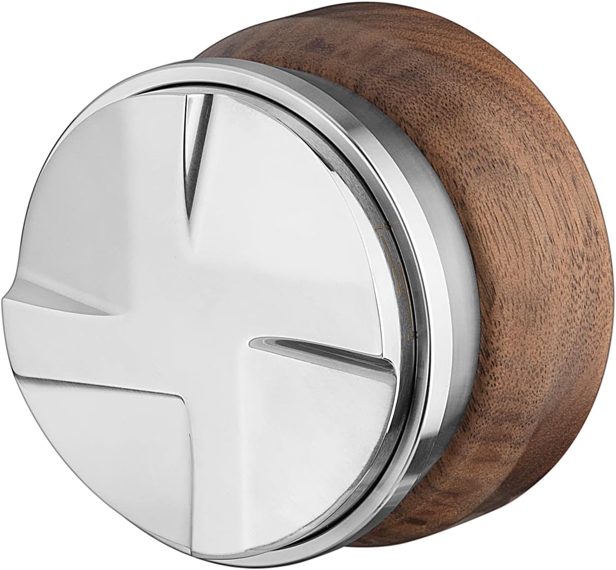 MOJAE 53mm Espresso Distributor, Coffee Distributor, Espresso Distribution Tool, Adjustable Depth Espresso Leveler with Walnut Wood Handle, Fits for 54mm Breville Barista Portafilter