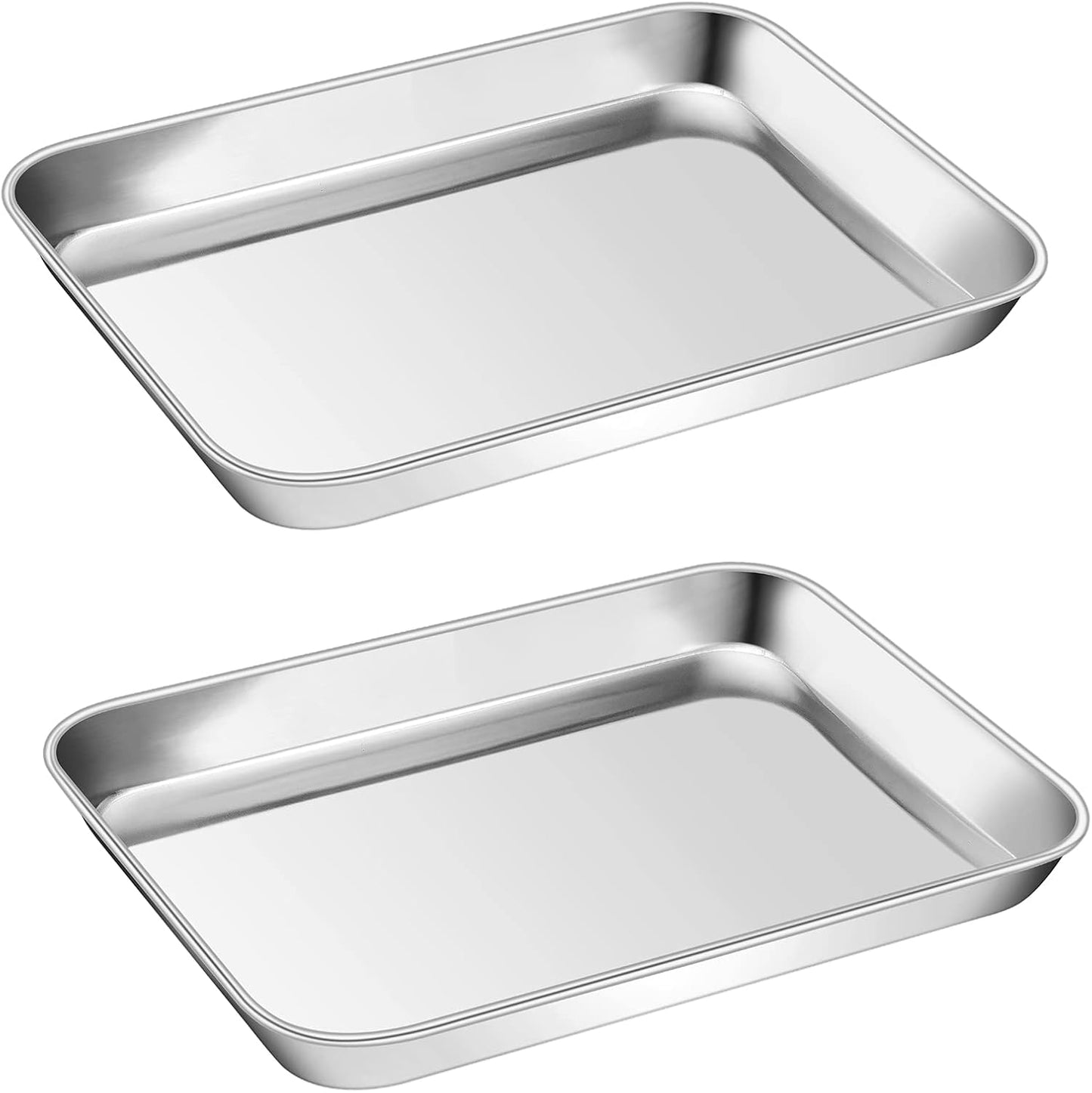 P&P CHEF 9 Inch Baking Cookie Sheet, Oven Pan Tray Stainless Steel Sheet Pan for Kitchen, Oven Bakew