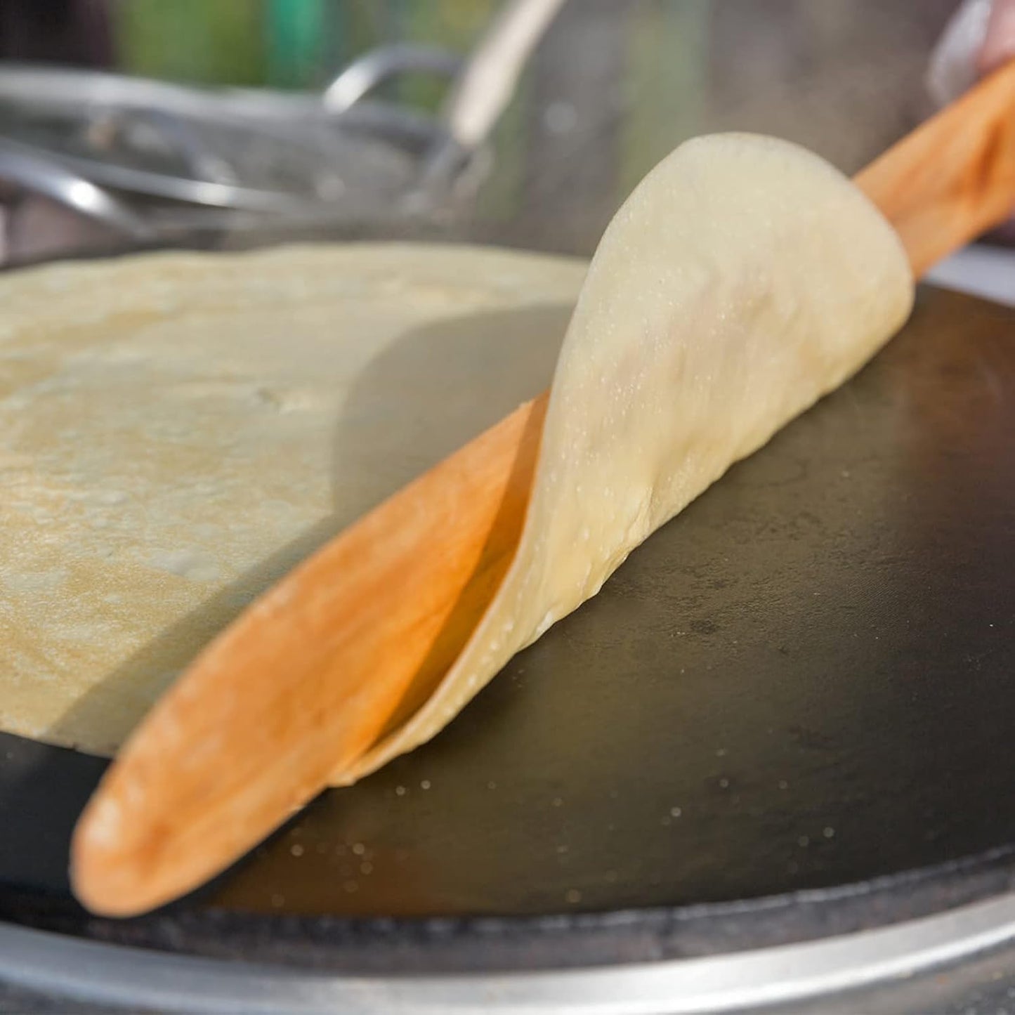 Crepe Spreader and Spatula Kit, Natural Wood Material Crepes Sticks | T-Shaped Batter Spreaders(3.5, 5, 7 Inch) &amp; Spatula Turner(13.4 Inch), Pancake Tool, Fit Any Crepe Pan Maker, Pack of 4