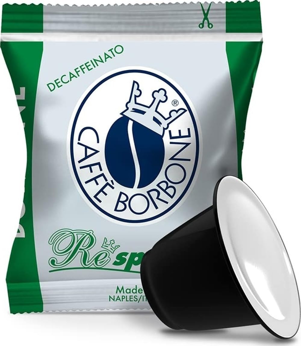 Caffè Borbone Miscela DEK Decaf Espresso Pods Compatible with Nespresso Original Machines, Dark Roast Decaf, 50 Count Espresso Coffee Pods