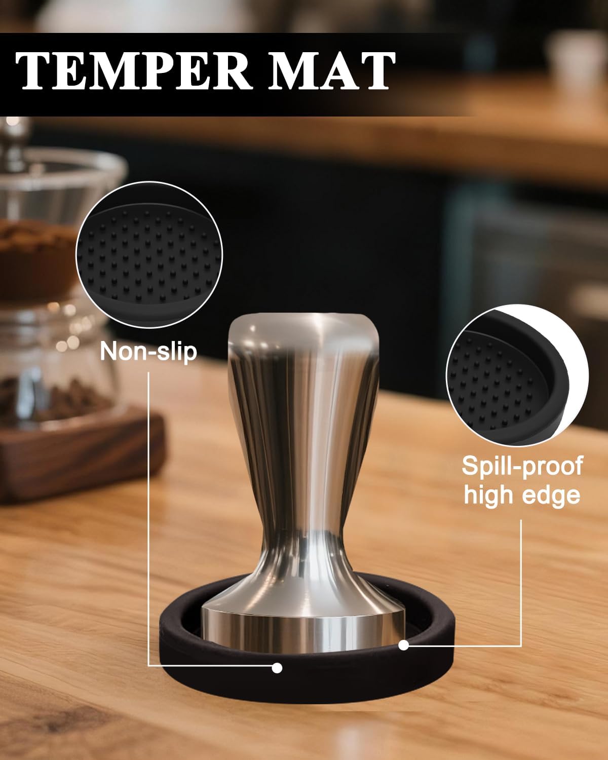 Espresso Accessories Set, 53mm Espresso Tampera &amp; Dosing Funnel