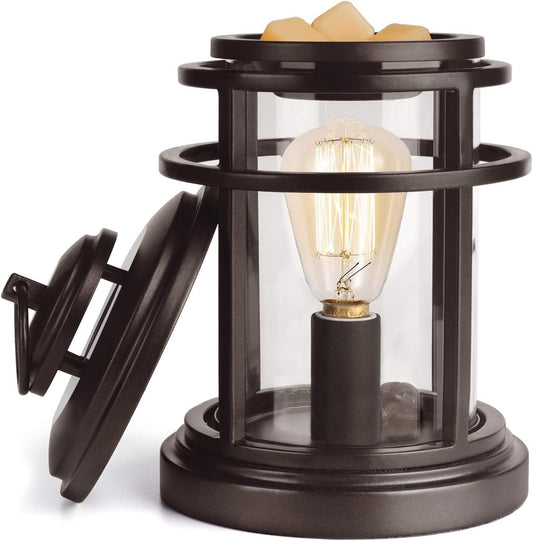 SALKING Electric Wax Warmer - Metal Wax Melt Warmer for Scented Wax,Candle Wax Burner Fragrance Warmer and 2 Edison Bulbs,