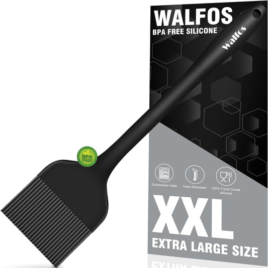 WALFOS Extra Large Silicone Basting Pastry Brush, 2.5 inch Wide Bristle Butter Oil Brush, Prefect for BBQ Grill Baking