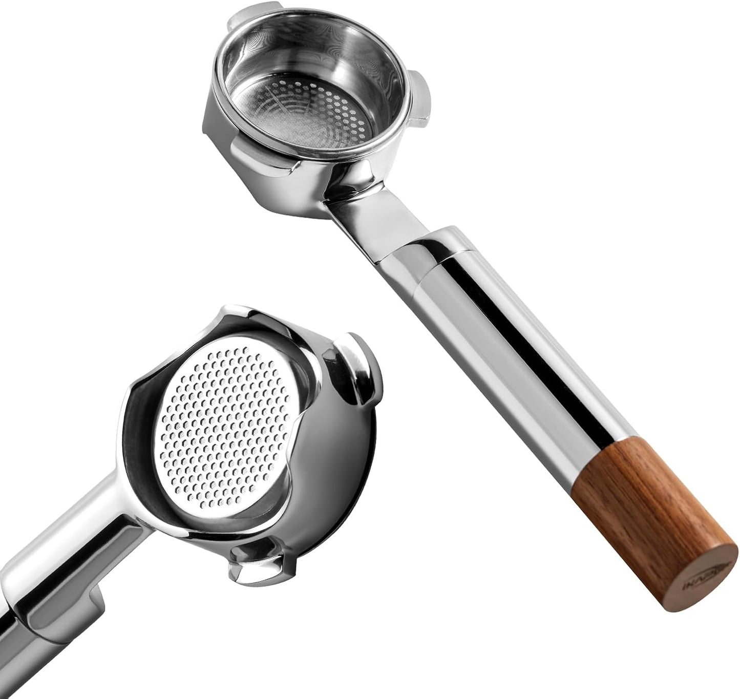 IKAPE 54mm Bottomless Naked Portafilter, Suitable for 54mm Breville Barista Series BES870/880 Machine &amp; Solis Barista Machines (Bambino Plus Not Supported)